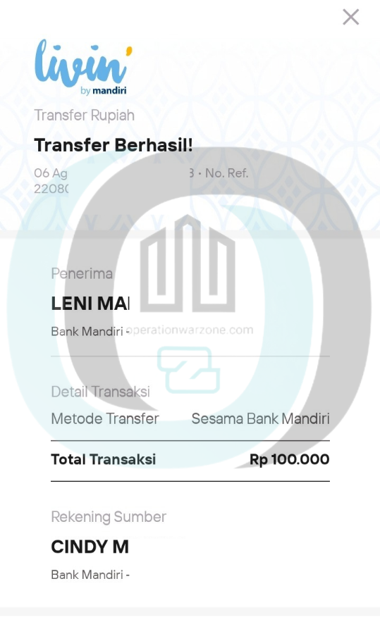 Cara Melihat Bukti Transfer Livin Mandiri