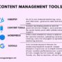 Using Content Management Tools